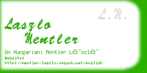 laszlo mentler business card